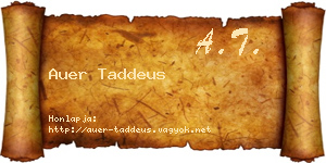 Auer Taddeus névjegykártya